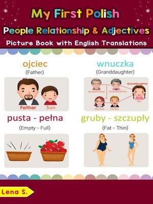 cover image of My First Polish People, Relationships & Adjectives Picture Book with English Translations